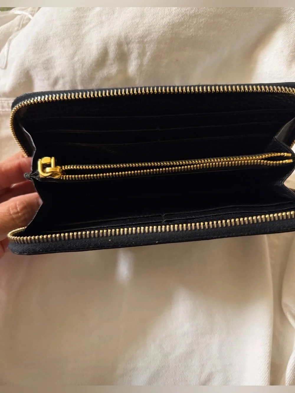 Miu Miu Black Leather Zip Around Wallet | Authentic Certificate of Authenticity